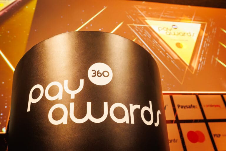 A picture of the hosting plinth for the PAY360 Awards Ceremony